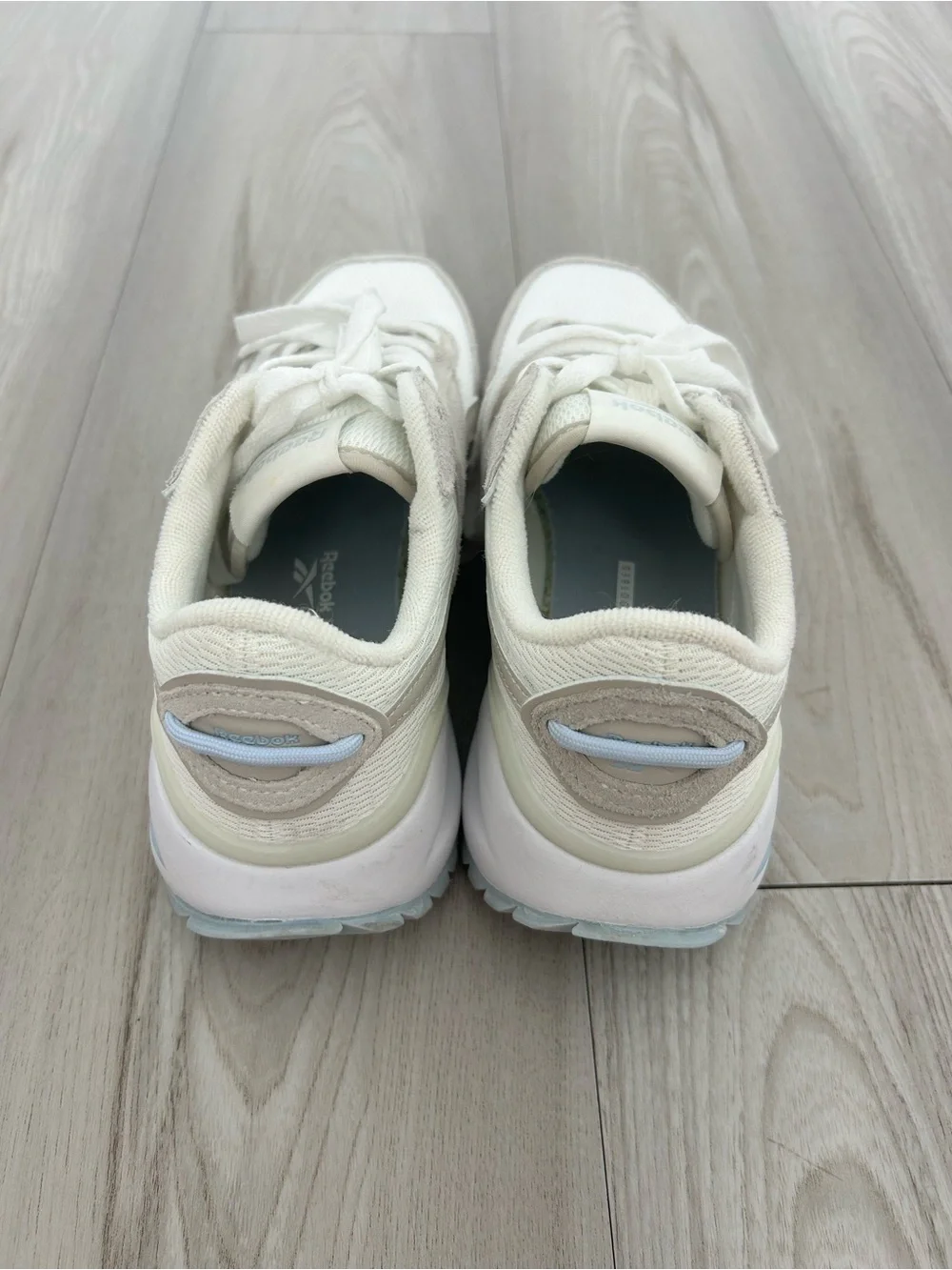 Reebok White & Blue Retro Sneakers